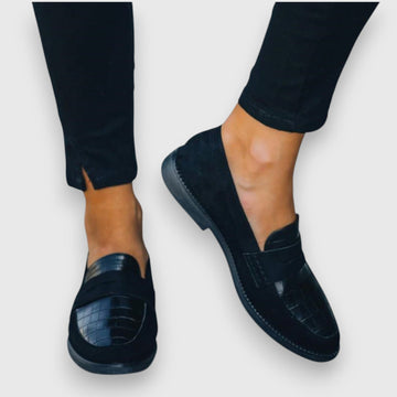 Klassieke zwarte leren herenschoenen
