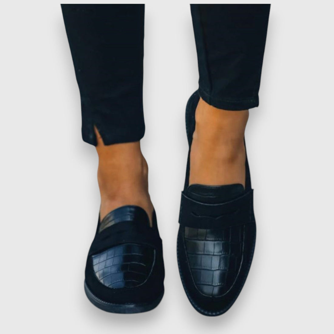 Klassieke zwarte leren herenschoenen