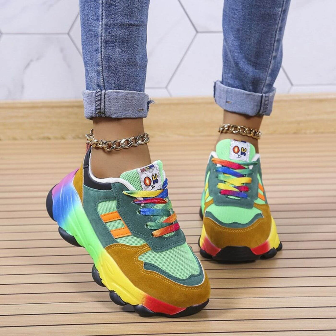 Cecilia™ - Kleurrijke Orthopedische Sneakers